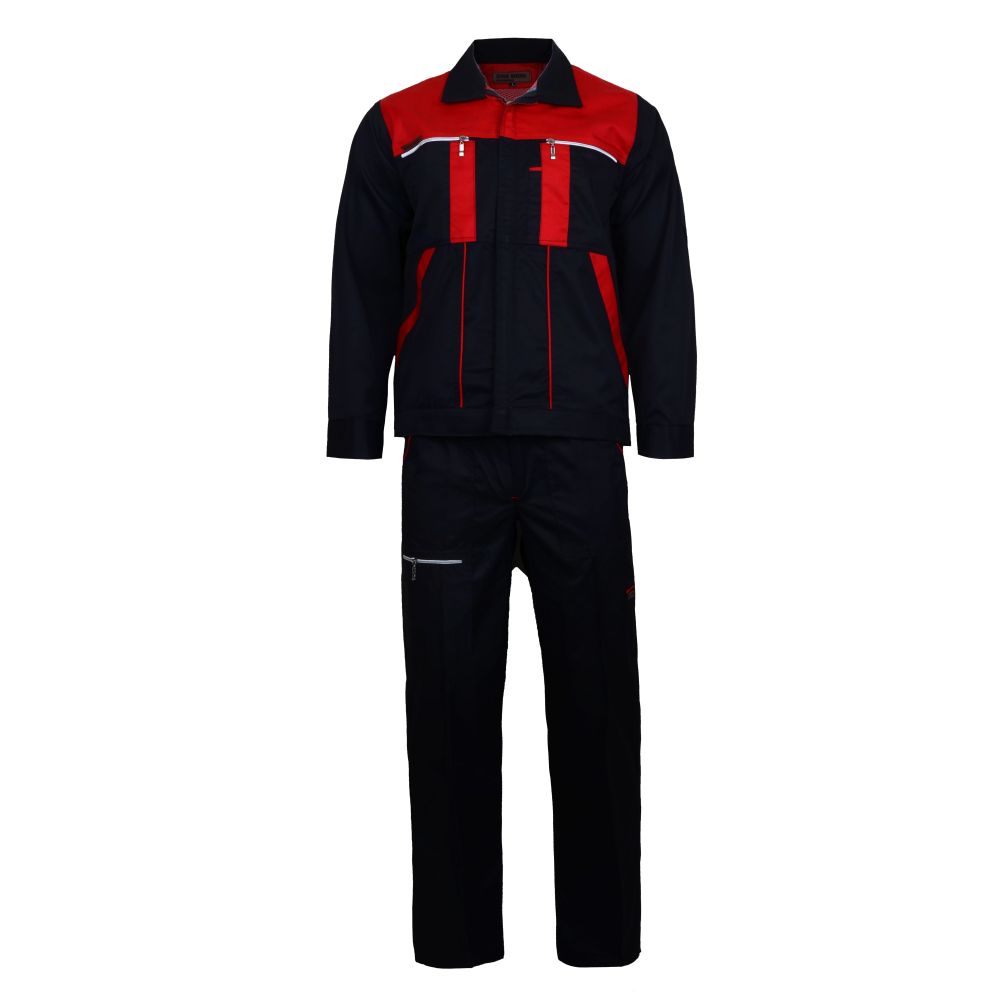 لباس کار سیناورک (مشکی_قرمز)